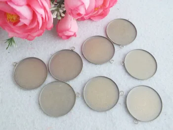

free shipping!! A-2569 Round Pendant Tray, 25mm Cabochon Setting, Round Bezel Pendant Blanks, Blank Cameo Settings