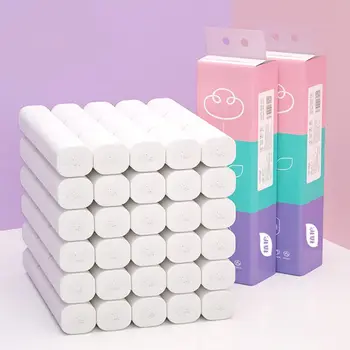 

14 rollToilet paper coreless web toilet paper Household paper towels 4 layers 12 rolls of natural soft and delicate toilet paper