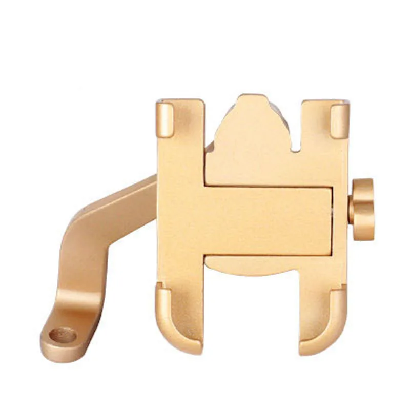 gold for mirror Мотоциклетные велосипедные мобильного телефона держатель велосипед cnc руль мотоцикла Поддержка Алюминий сплав 360 Вращение MTB дорожный Bikepacking - Цвет: gold for mirror