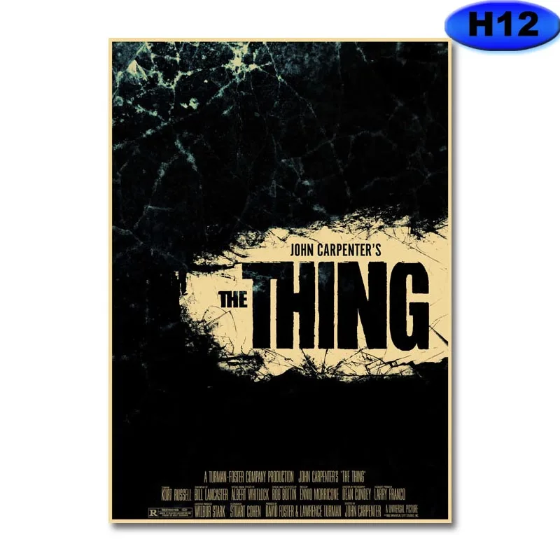 Retro Kraft Paper Movie Posters Classic Horror Movie The Thing Poster Home Decor  Living Room Bar Cafe Art Painting Wall Sticker