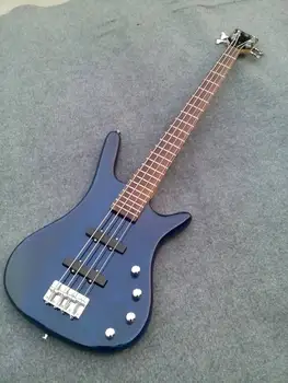 

Free shipping blue 4-string electric bass top quality