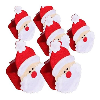 

New 8pcs Christmas Napkin Rings Napkin Holder Party Banquet Dinner Table Decor