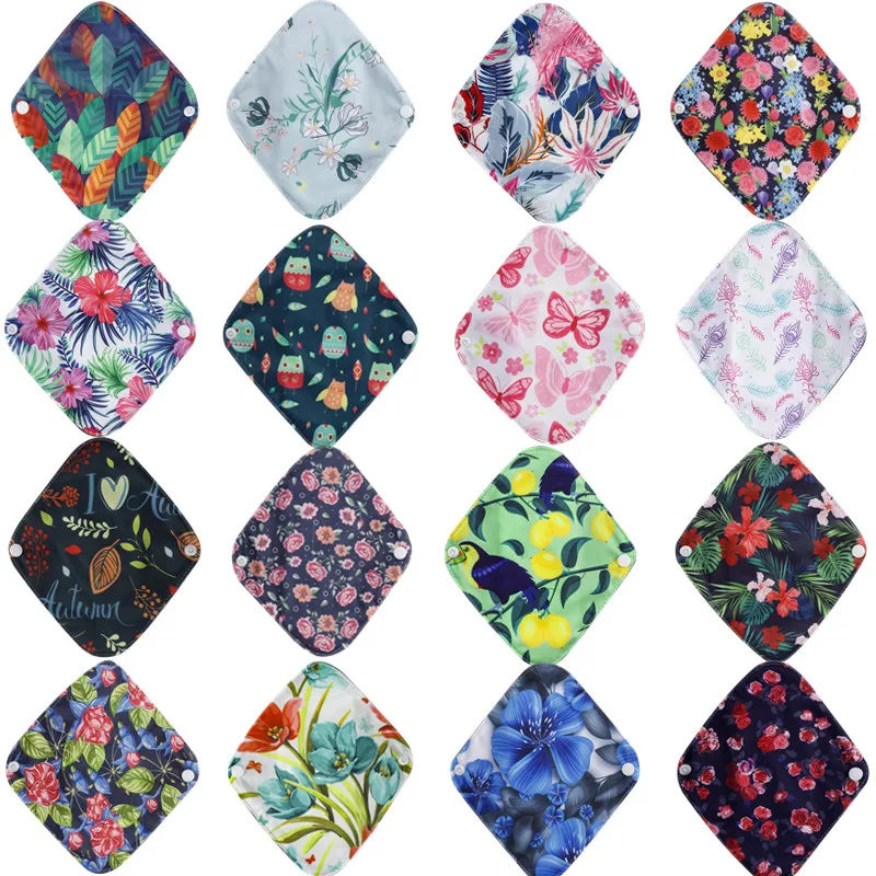 Eco-Friendly Reusable Bamboo Charcoal Sanitary Pads - Set of 10