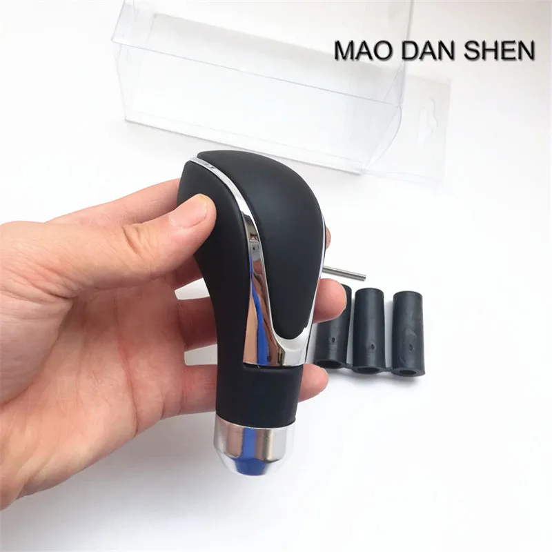 Auto Styling In Pelle Nera Pomello Del Cambio Per Auto Stick Leva Del Cambio Manuale Copertura Universale Palanca De Cambios Mao Dan Shen