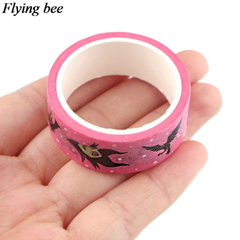 Flyingbee 15 мм X 5 м Maleficent The Evil queen васи лента бумага DIY декоративная клейкая лента канцелярские Маскировочные ленты X0686
