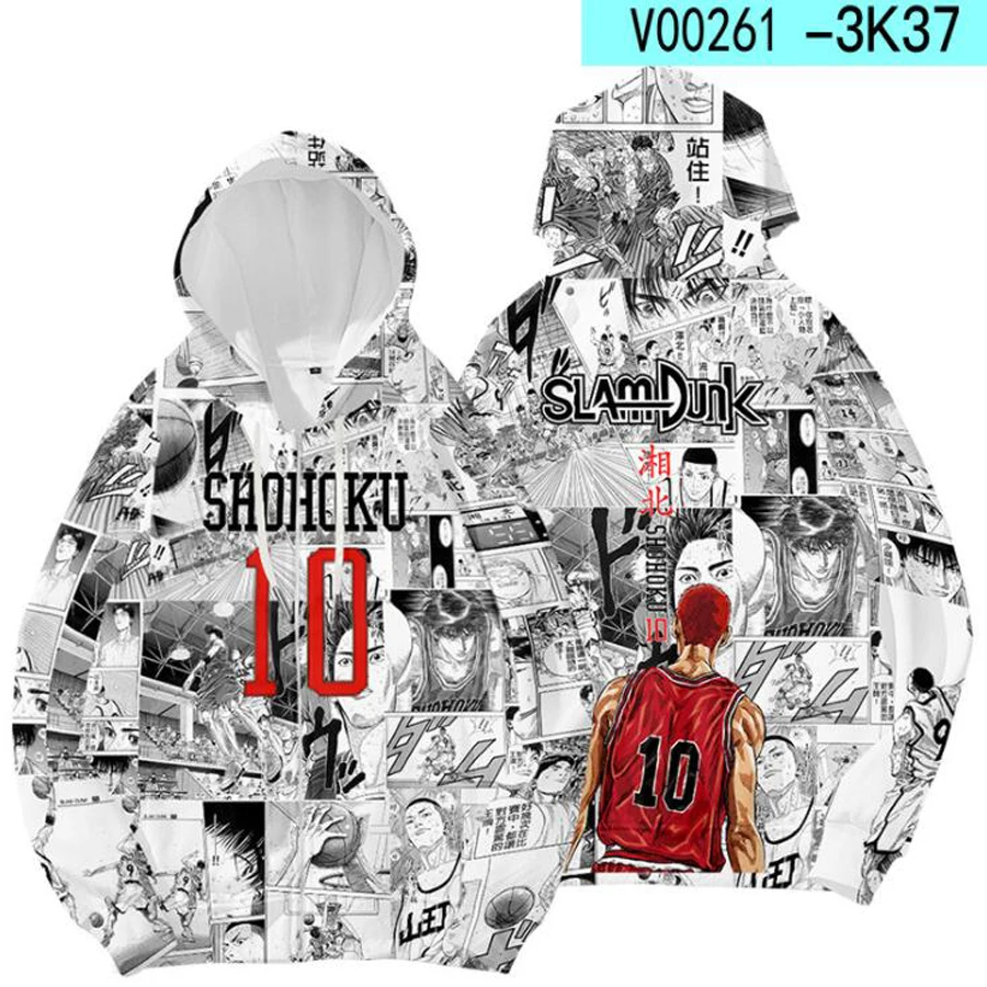 Anime Slam Dunk 3d Print Zip Up Women Men Hoodie Sweatshirt Shohoku High School Sakuragi Hanamichi Cosplay Zipper Hooded Jacket Hoodies Sweatshirts Aliexpress