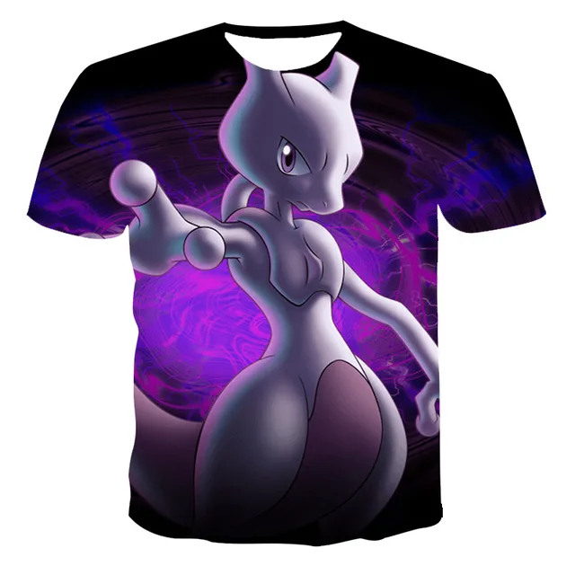 The Latest Summer Male And Female Personality Cute Anime Pokemon Pattern 3d Printing Popular Casual Loose Top Oversized T-Shirt 61193