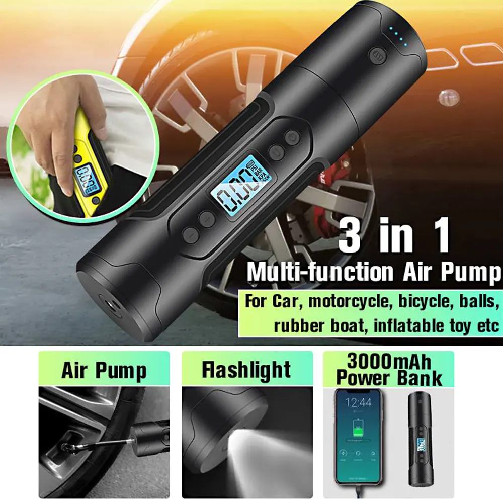 

12V 150PSI Car Air Compressor Electric Air Pump Tire Pressure Digital Display Wireless Portable Tire Inflator for Car Bicycles