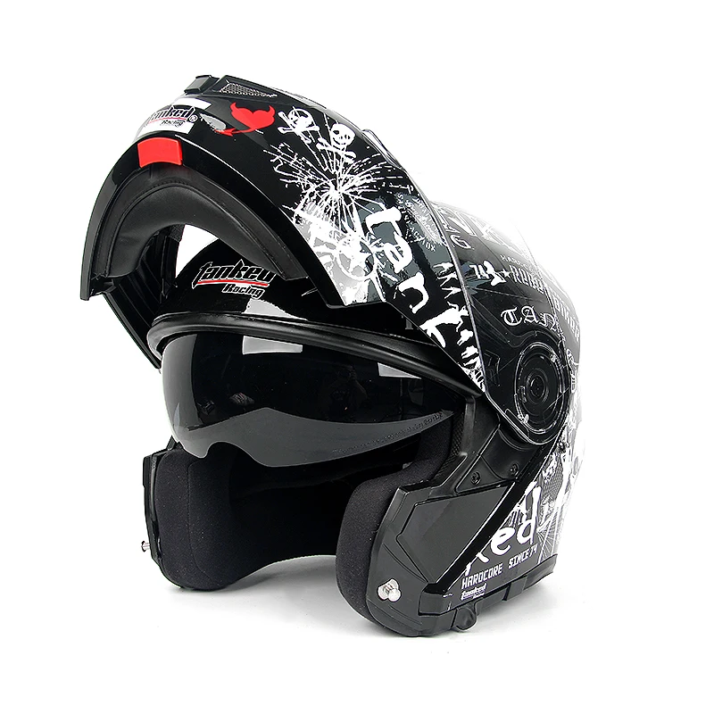 

Tanked racing Dual Lens Multicolor Motorcycle full face helmet Breathable Comfortable Motorbike Flip up helmet