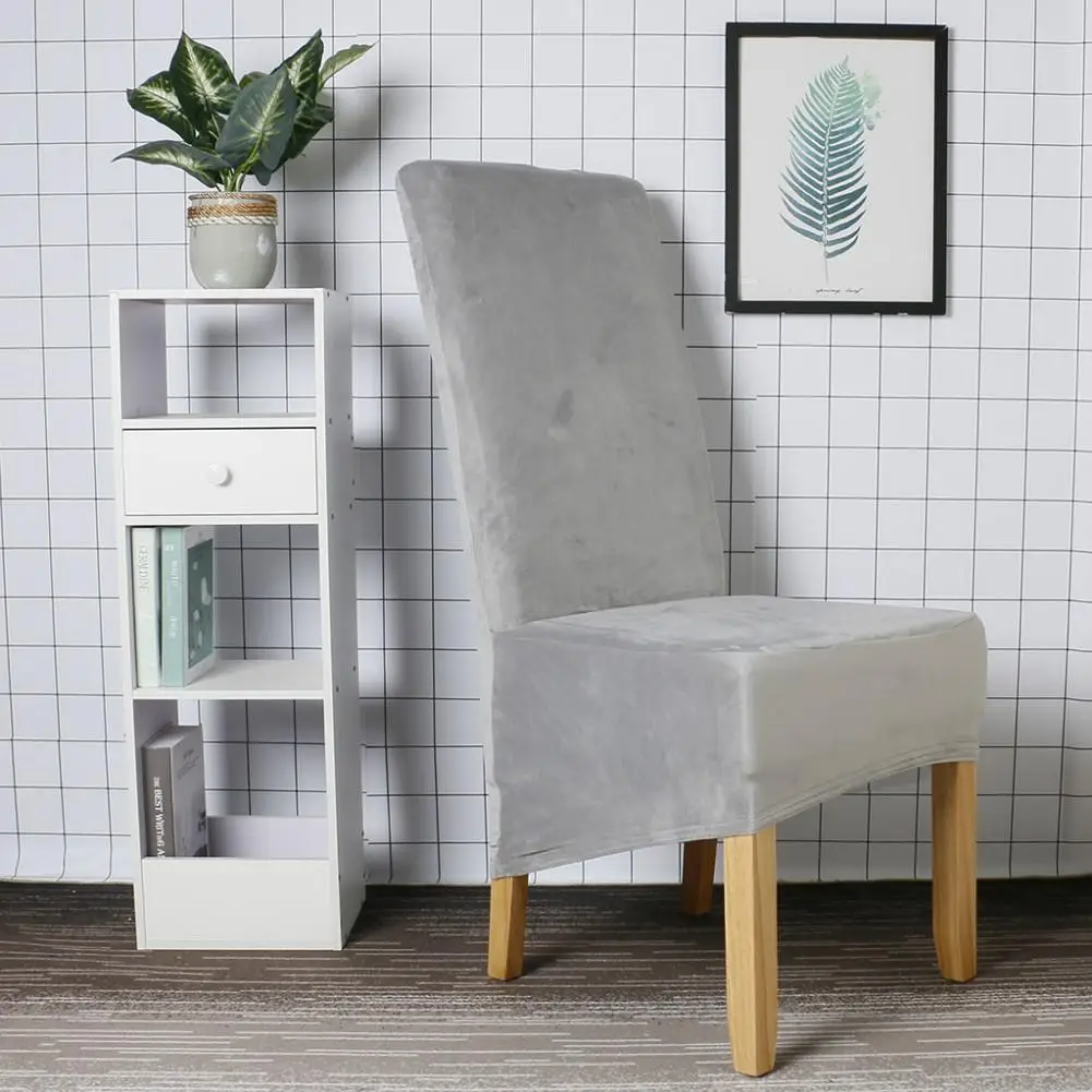 Чехлы на кресла стрейч бархат обеденный стул Slipcovers спандекс плюшевый чехол на стул для ресторана столовой