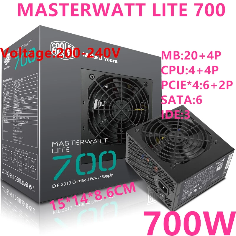 #^Special Price New PSU For Cooler Master Brand GTX1070 1080 Full Module Game Power Supply 700W/600W/500W Power Supply MASTERWATT LITE 700