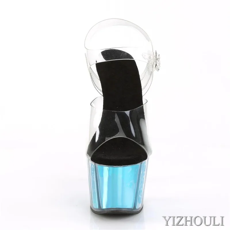 High heels for fashion shows, with stiletto heels of 15cm, party dresses with large sexy crystal sandals