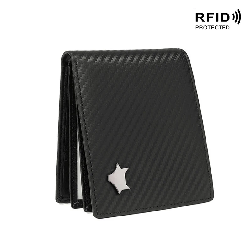 Черный Винтажная Мужская многофункциональная RFID Сумка-клатч из натуральной кожи с несколькими отделениями для карт, бизнес-держатель для карт, повседневный мужской кошелек для монет - Цвет: Черный