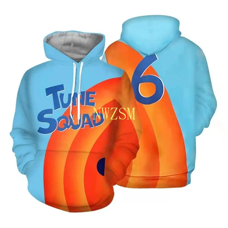 Space Jam Cosplay Hoodie Pullover 3d Printed Hooded Sweatshirt Men