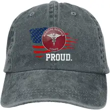 Профессиональная Медицинская служба корпус американский флаг Мужская классическая бейсболка папа шляпа регулируемый размер