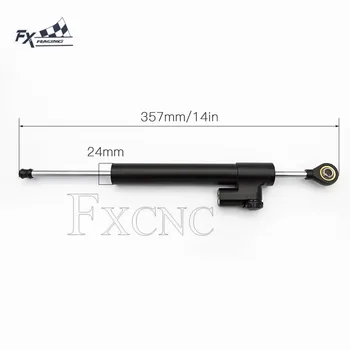 

357mm Steering Dampers For Harley Models Adjustable Motorcycle Steering Damper Stabilizer Bracket Kit Support Moto Accessories