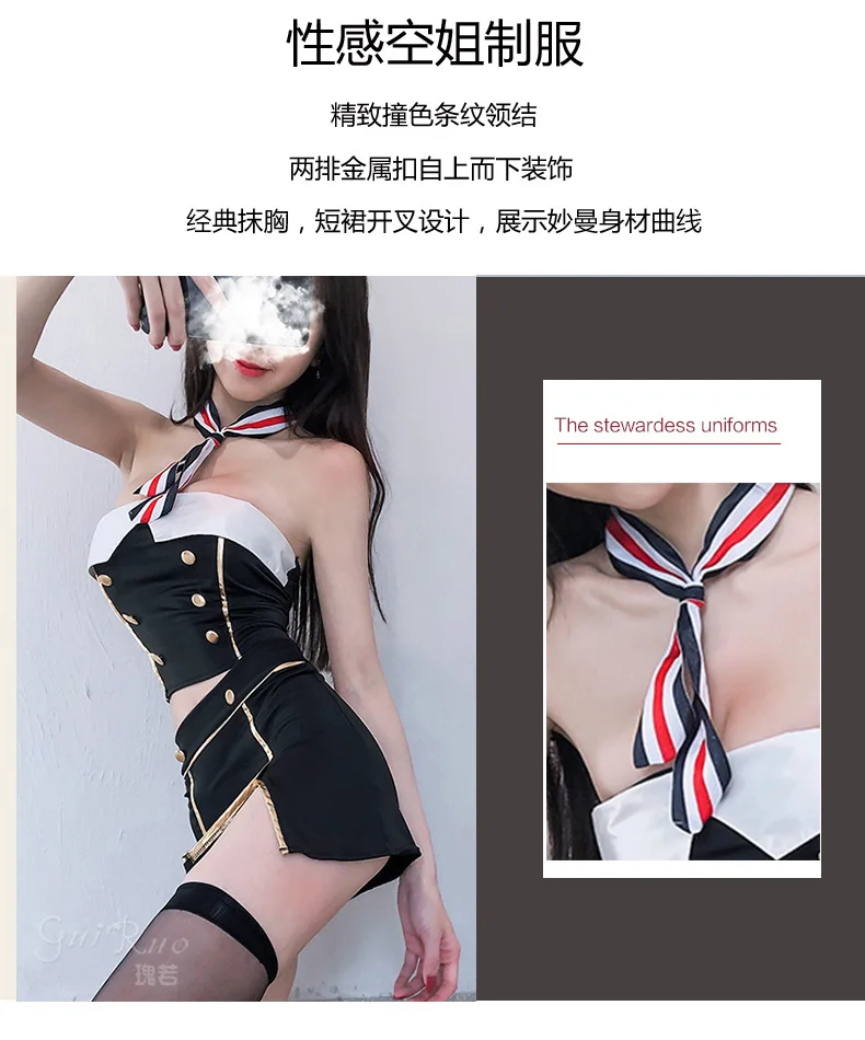 Японская стюардесса милые костюмы для женщин Сейлор косплей Sexe белье порно сексуальный эротическое белье костюм школьницы