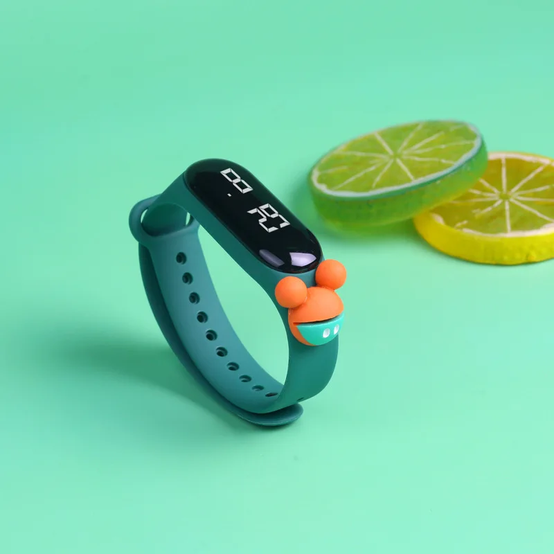 Child Mickey LED Digital Watch Bracelet Boy Girl Cartoons Outdoor Touch Screen Waterproof Sports Electronic | Дом и сад