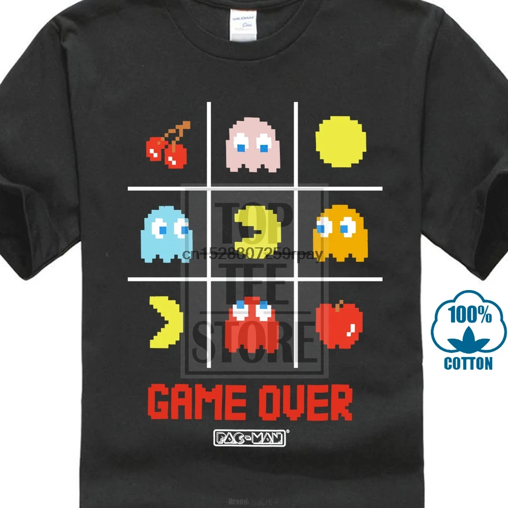 Pacman Game Over Mens T Shirt Men Short Sleeve Print Casua For Top Tee Fashion Summer |