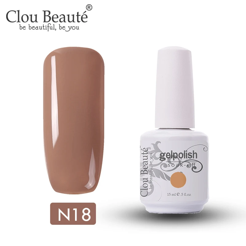 Clou Beaute 15 мл телесный цвет серия Гель лак для ногтей дизайн ногтей строитель гель для полуперманентного лака - Цвет: N18