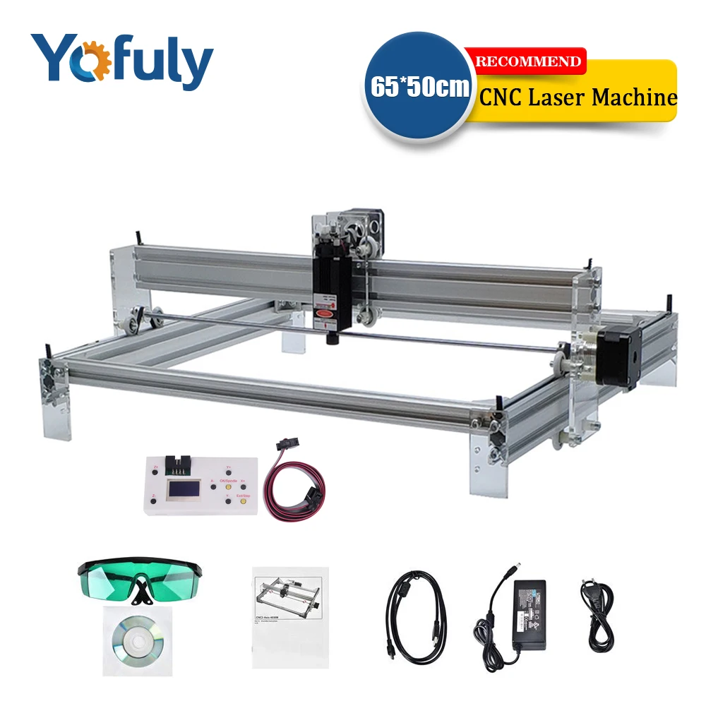 

10w/15w big laser 65*50cm engraving machine, CNC DIY laser module marking machine,laser engraver+Offline module