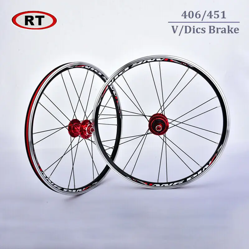 

20" Folding Bike Wheels100/135mm Front Rear Bicycle wheelset 451/406 7-10s Aluminum Rims For BMX Bicycle Wheel set