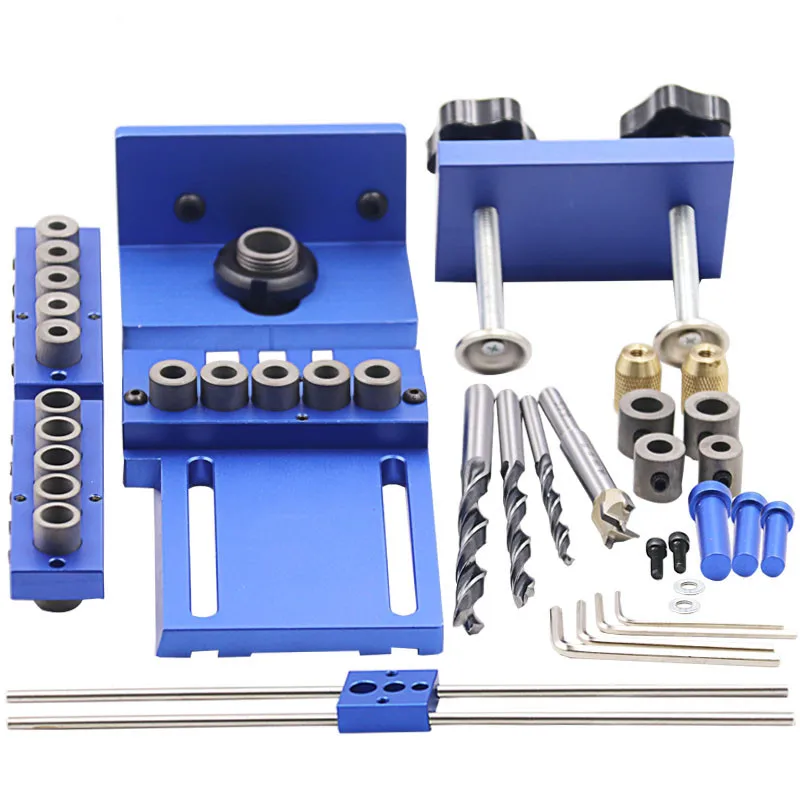 

Woodworking tool set log tenon hole punch combo triple punch locator woodworking hole saw Carpenter Kit