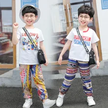Hot Selling CHILDREN'S Trousers Lantern Pants Anti Mosquito Pants Air Conditioner Pants Thin Baby Girls Cotton Silk Dance Pants