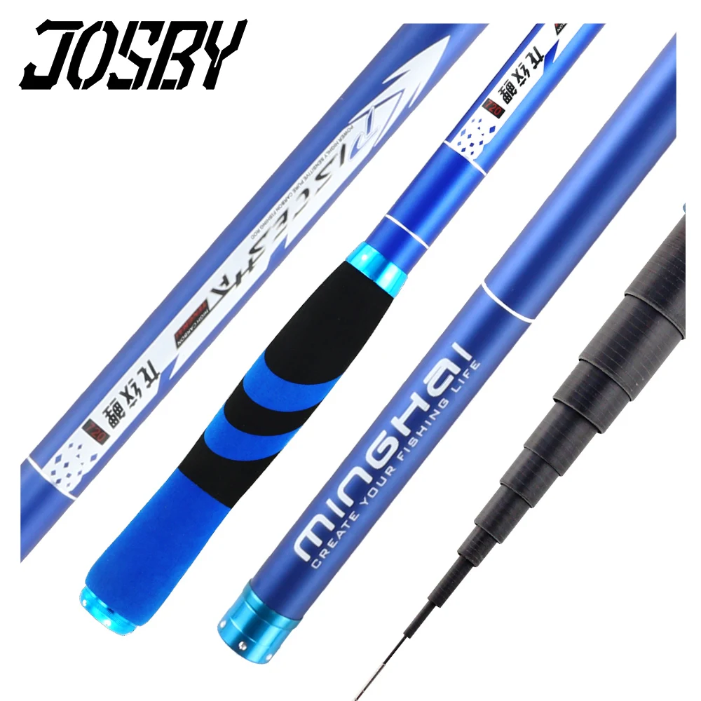 JOSBY 2020 Новый поток Удочка из углеродного волокна Телескопический Карп ручной