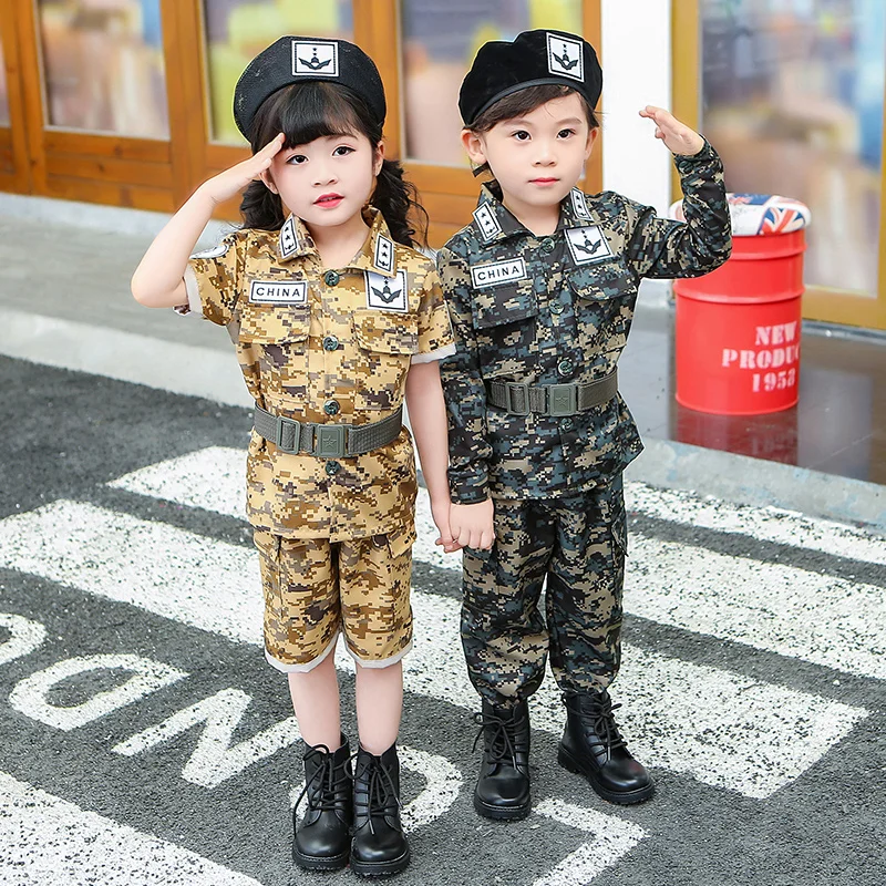 Uniforme militar táctico para el Día de los niños, disfraz para adultos,  Carnaval, Halloween, niño, niña