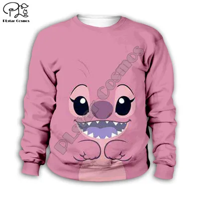 Детская одежда с рисунком из аниме kawaii из мультфильма «Лило Стич» 3d толстовки/футболка для мальчиков и девочек, толстовка с длинным рукавом и мультяшными изображениями Фильм стиль брюк-2 - Цвет: Синий