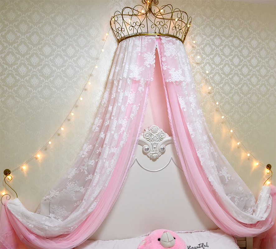 Корона принцессы москитная сетка занавеска для кровати декор детской комнаты