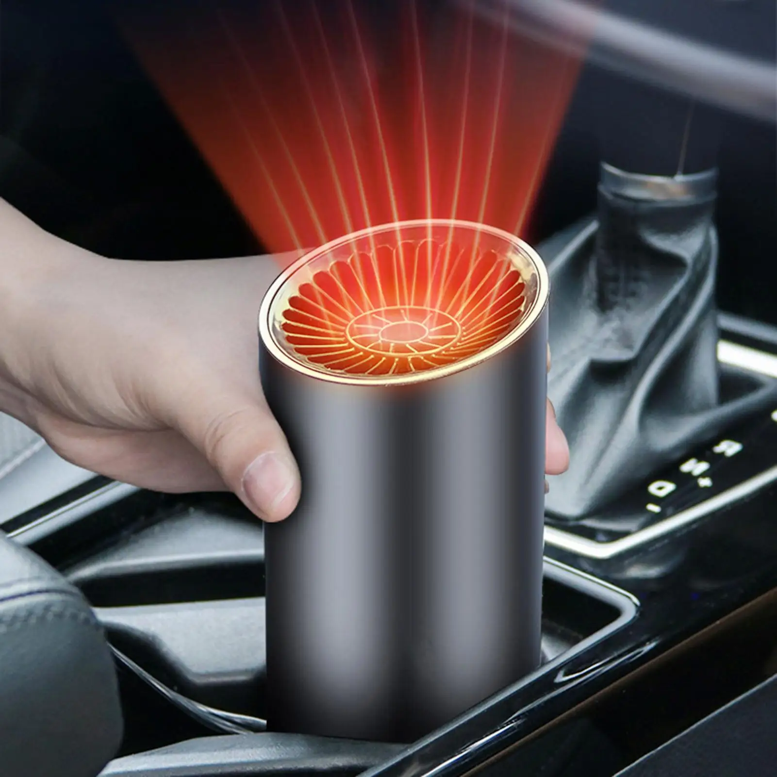 

150W 12V Portable Car Heater Air Purification Windshield Fan Defroster Demister Low Noise Cars Inside Fast Heating Bracket