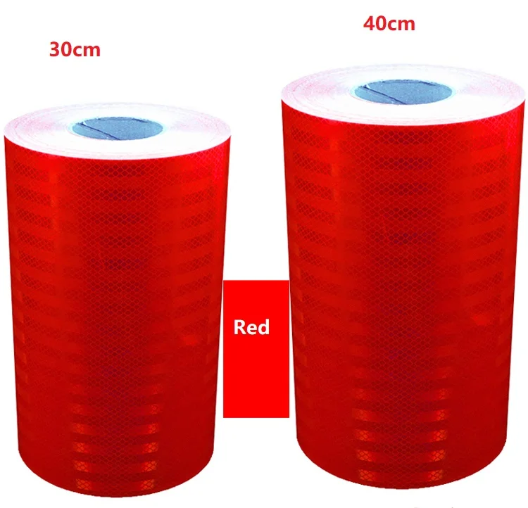 40CM / 30CM Road Traffic PET Super Reflective Sheeting Traffic Warning Signs Self-adhesive Tape