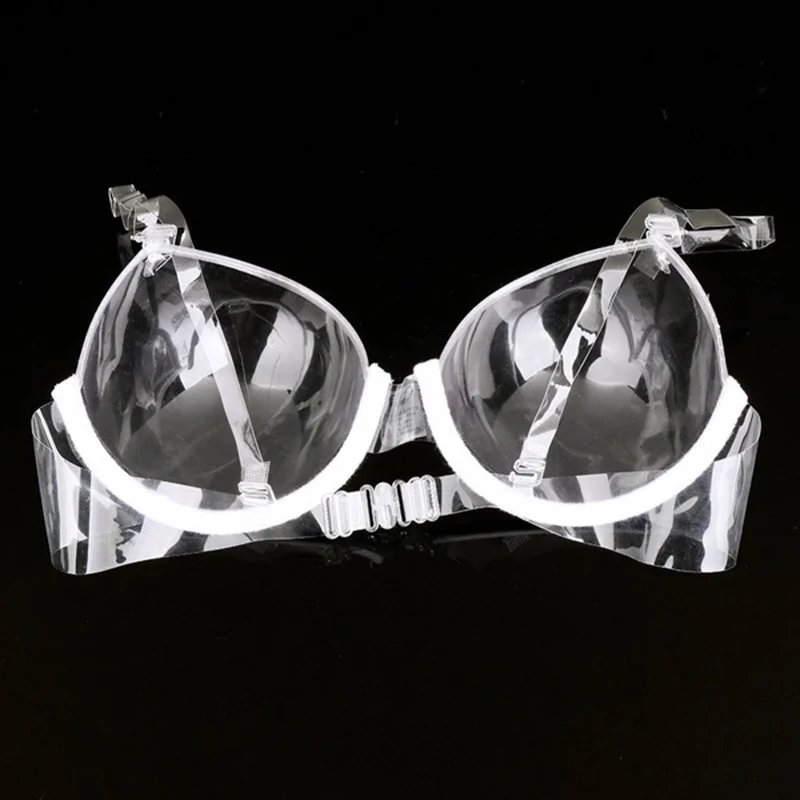 Transparent Bras Woman Sexy Bra Special Plastic Transparent Clear Bra  Invisible Strap Adjustable Disposable Underwear Bra 