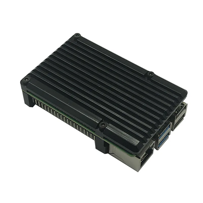 Металлический корпус для Raspberry Pi 4 Model B бронированный Алюминиевый Чехол черный