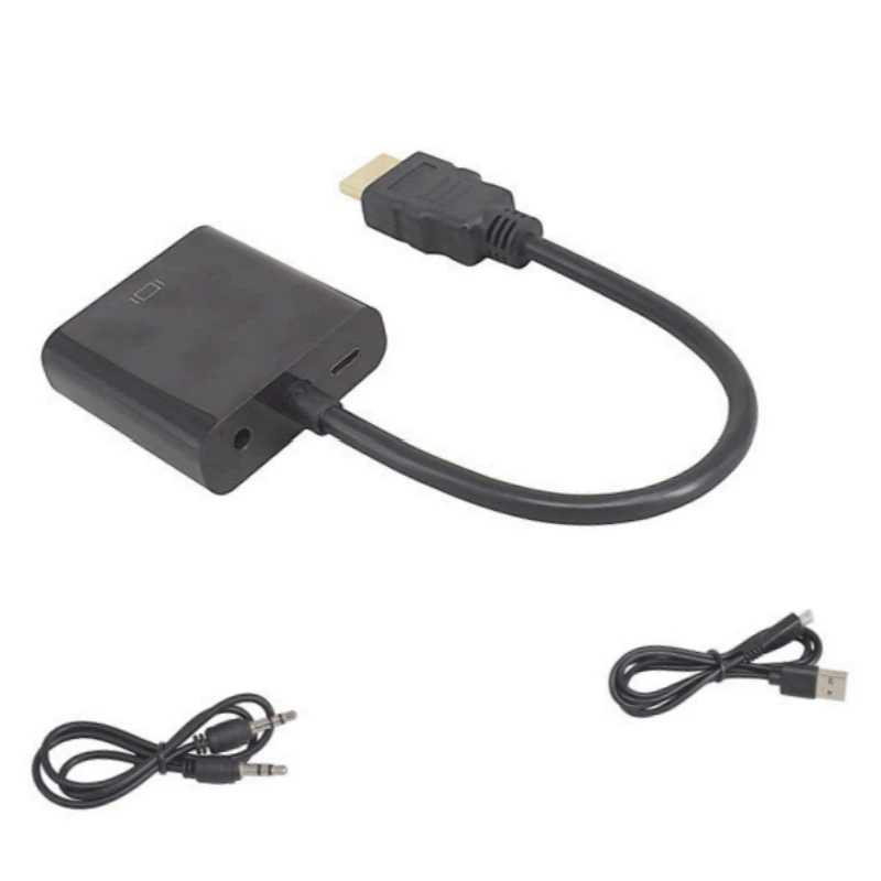 Адаптер hdmi-vga Мужской конвертер с разъемом адаптер 1080P цифровой аналоговый видео аудио для ПК ноутбука планшета