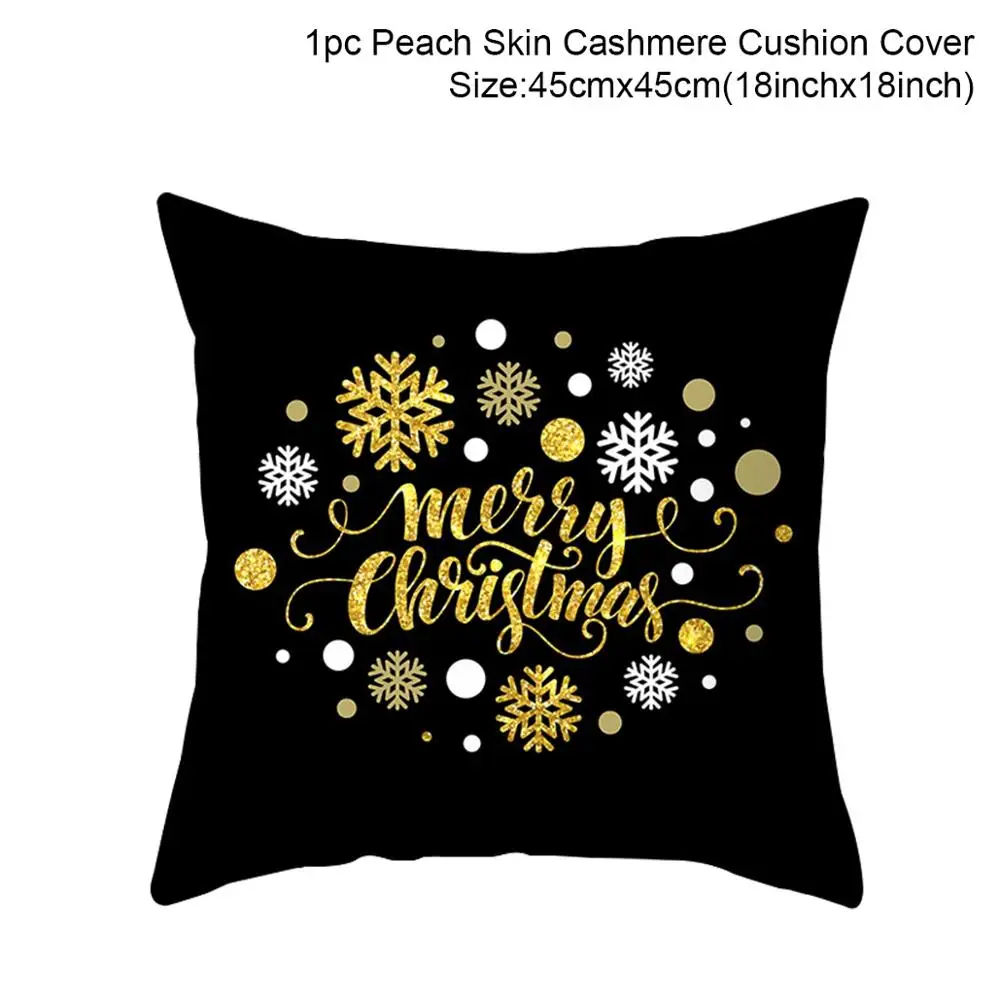 QIFU 45x45cm Elk Snowflake Santa Claus Christmas Pillowcase Christmas Decor for Home Christmas Navidad Xmas New Year - Цвет: Xmas Pillowcase 32