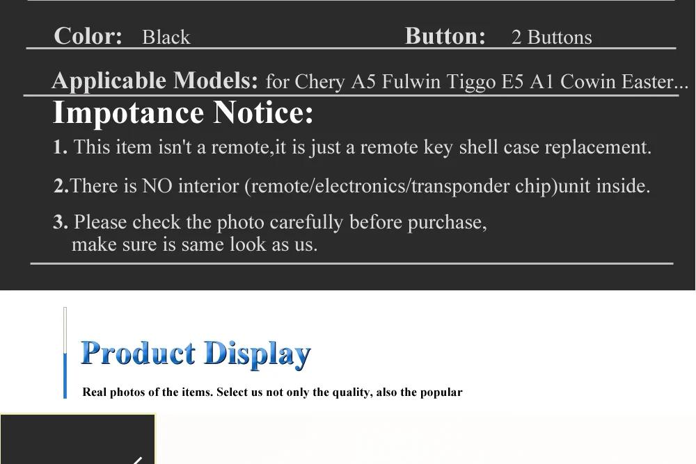 Keyforkess 10 pz/lotto Fob Cassa Chiave Dell'automobile per CHERY A5 FULWIN COWIN TIGGO E5 A1 di PASQUA 2 Bottoni Modificato A Distanza ABS chiave Borsette - H4a1319d5702c45a7ace0265f81156770P