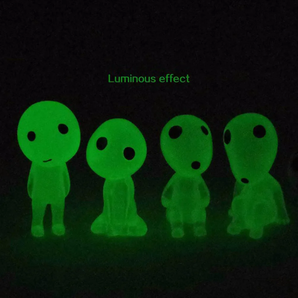 NEW Luminous Mini Alien Dolls Fairy Garden Miniatures Gnome Moss Terrarium Decor Kawaii Resin Crafts Bonsai Home Decor Wholesale