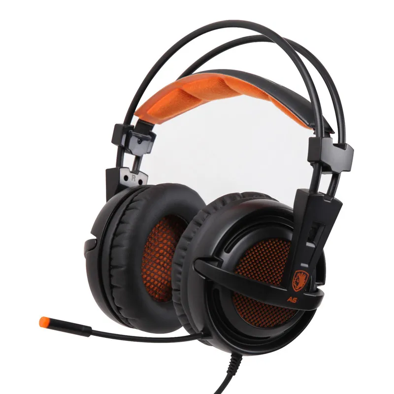 Sades A6 стерео USB 7,1 Surround Pro Игровые наушники с микрофоном для ПК notebook 18