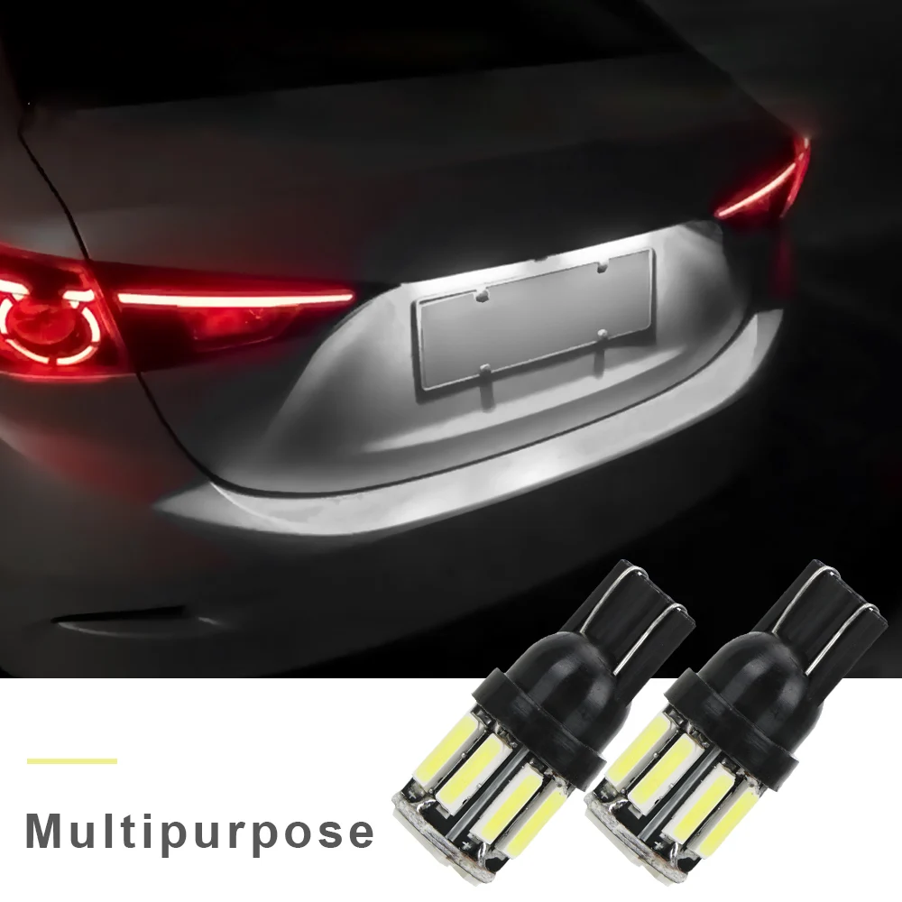LEEPEE сменный обратный автомобильный инструмент панель лампа 1 пара T10 W5W 7020 10SMD