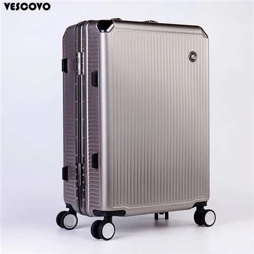Vescovo 2" 22" 2" 26 дюймов винтажная алюминиевая рама, скалка для багажа, Спиннер для мужчин, бизнес, сумка для переноски, Женская дорожная сумка с колесиками - Цвет: gold