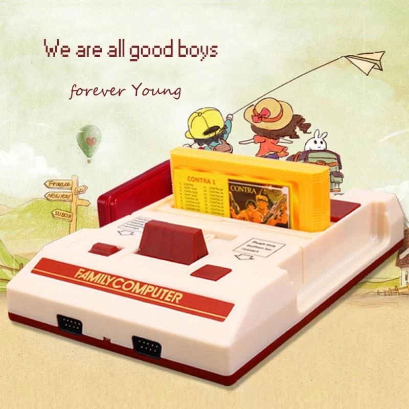 2.4G Wireless Game Console Family Computer Famicom Retro Game Console FC 1000 Classic Games Card Double Family TV Game Console