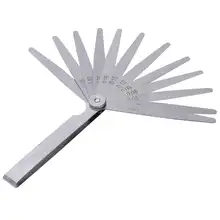 0.02mm to 1.00mm Thickness Gap Metric 17 Blade Filler Feeler Gauge Measure Laser Tool