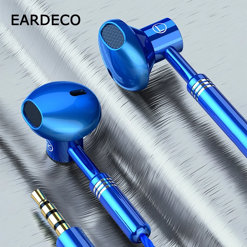 EARDECO Headphon Headset 9D Stereo Earphones Mic In-ear Wired Headphones Bass Wire Earphon Earbud Phone Headset With Microphone workout headphones