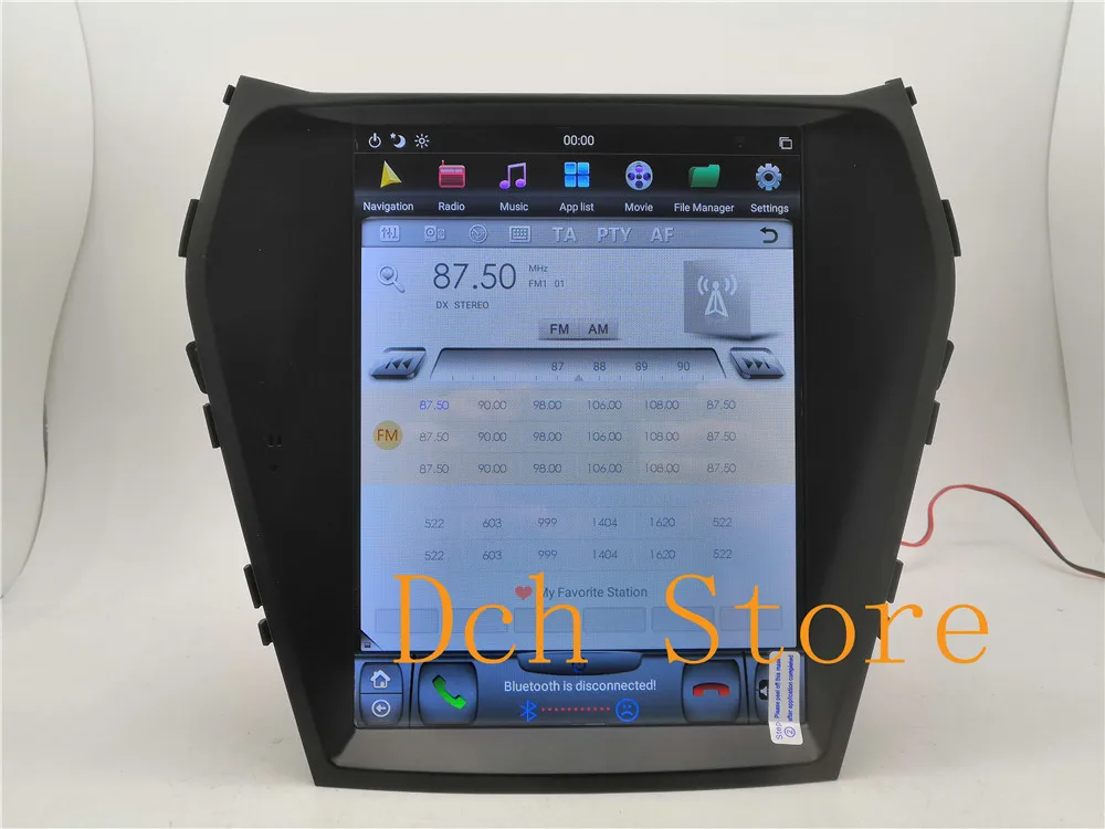 10,4 ''Tesla стиль Android 8,1 автомобильный DVD gps плеер для hyundai santa Fe Ix45 2013 PX6 CARPLAY ips