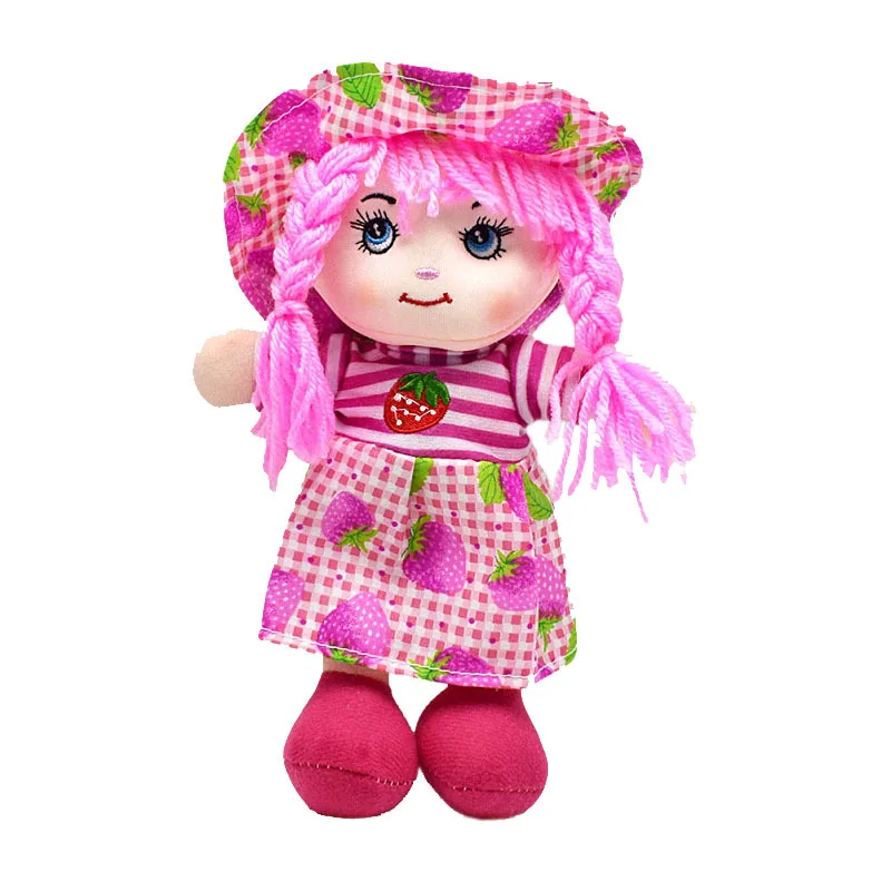 Горячая 25 см мультфильм Kawaii фрукты юбка шляпа Тряпичные куклы мягкие милые детские тканевые игрушки для детей ролевые игры дети девочки подарок на день рождения - Цвет: D