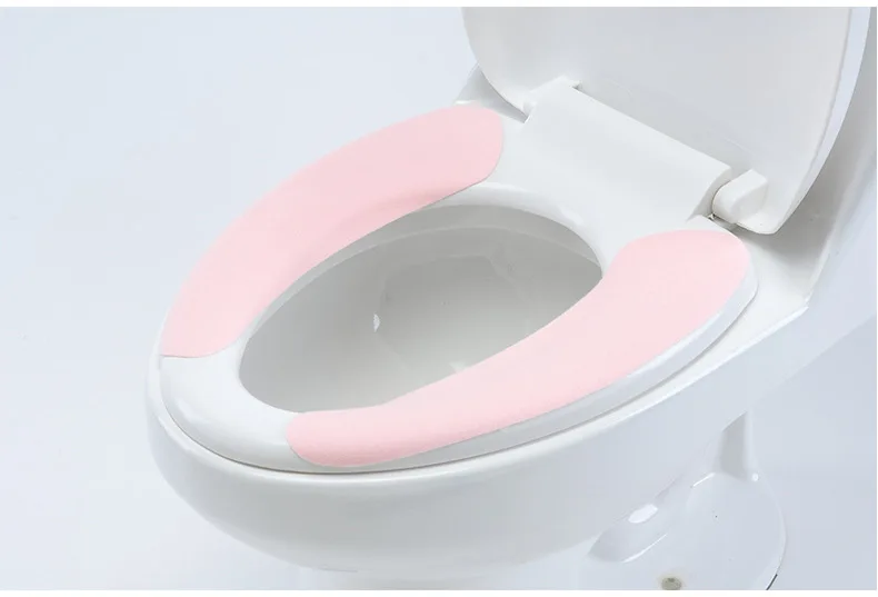 Однотонный цветной клейкий флисовый толстый моющий коврик для туалета Туалет крышка сиденья zuo Бянь Диан камера посудомоечная машина
