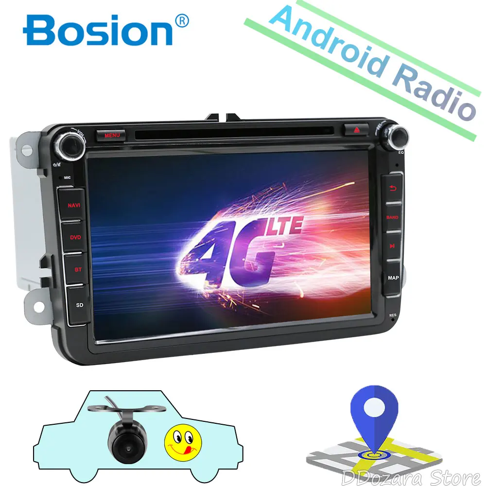 Sale 2 din Android 9.0 Car Radio DVD GPS Navigation For Volkswagen Caddy Golf Polo Sedan Touran Passat EOS 3G+DVD Automtivo 0